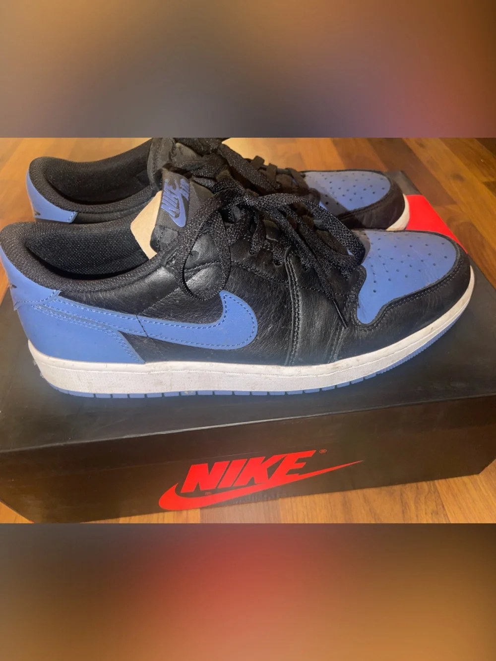 Nike Air Jordan 1 Low OG Mystic Navy Men's Size 12 Leather Sneakers CZ0790-041
